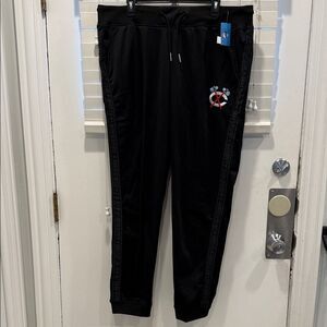 Stylish Black Joggers with Embroidered Logo